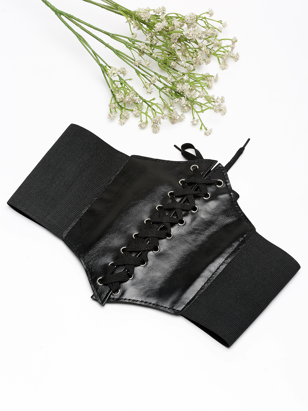 YouBella Jewellery Celebrity Inspired Adjustable Kamarband Waist Belt for Women/Girls (YB_Belt_9) (Black)